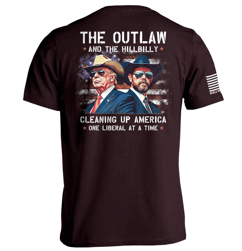 Load image into Gallery viewer, The Outlaw and the Hillbilly Cleaning up America One Liberal at a Time
