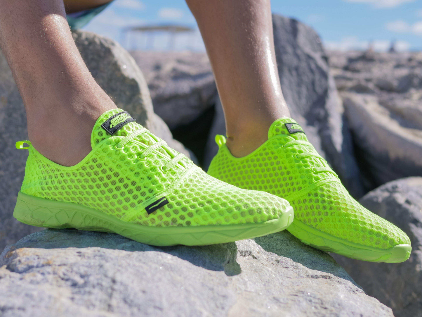 Men's Aqua Sneaker Neon Yellow - Skoutley Outdoors LLC