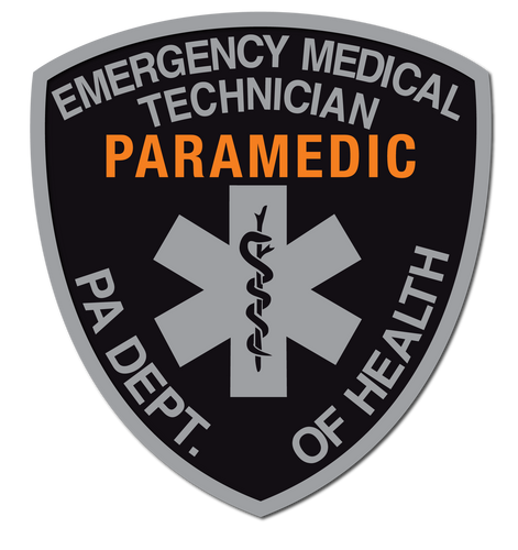 SUBDUED PENNSYLVANIA (PA) PARAMEDIC PATCH WINDOW DECAL