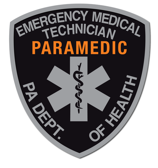 SUBDUED PENNSYLVANIA (PA) PARAMEDIC PATCH WINDOW DECAL