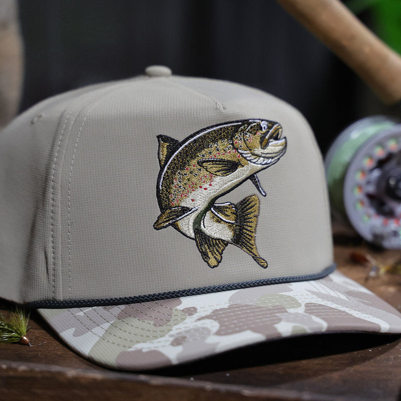 Load image into Gallery viewer, Brown Trout Rope Cap Fly Fishing 5-Panel
