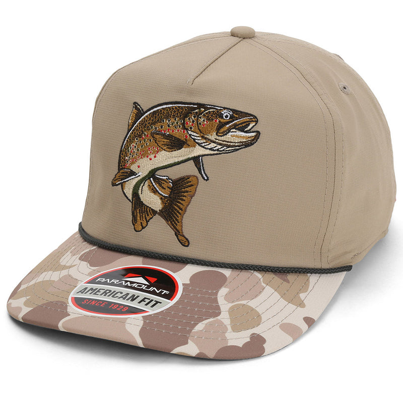 Load image into Gallery viewer, Brown Trout Rope Cap Fly Fishing 5-Panel
