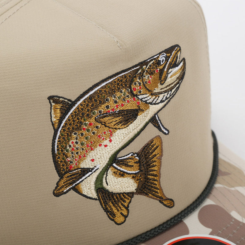 Load image into Gallery viewer, Brown Trout Rope Cap Fly Fishing 5-Panel
