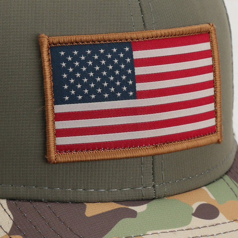 Load image into Gallery viewer, Riverside Old School Flag Cap Structured Ripstop Cap
