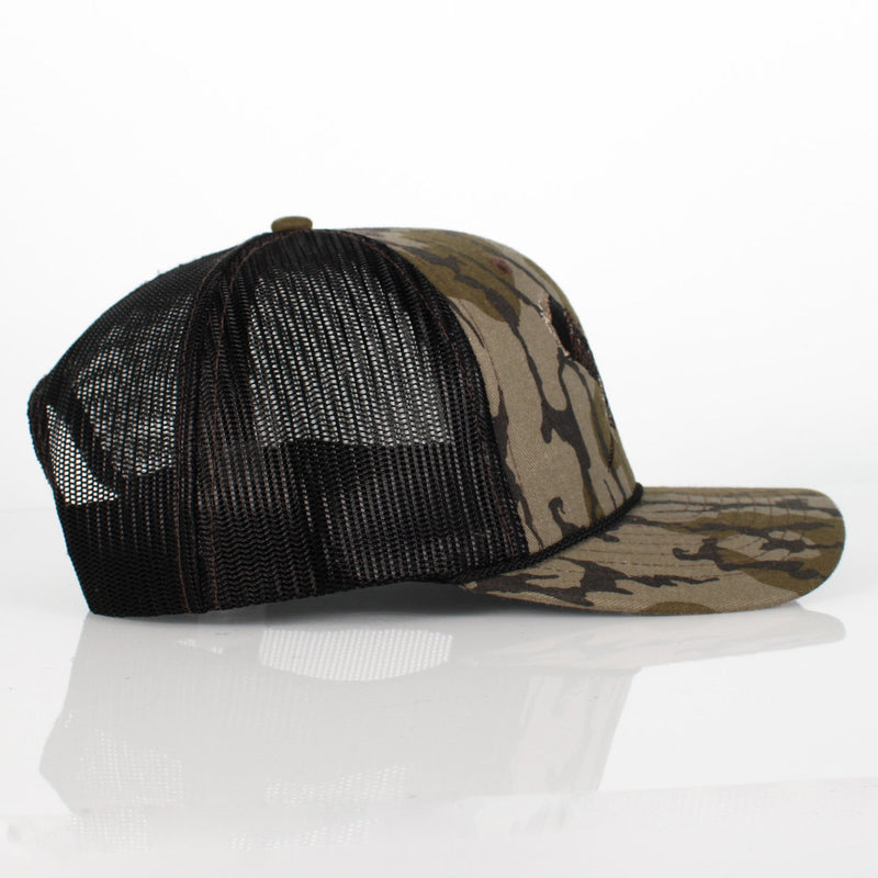 Load image into Gallery viewer, Mossy Oak Bottomland Turkey Feather Meshback Cap
