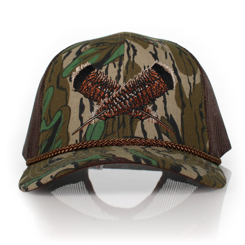 Load image into Gallery viewer, Mossy Oak Bottomland Turkey Feather Meshback Cap
