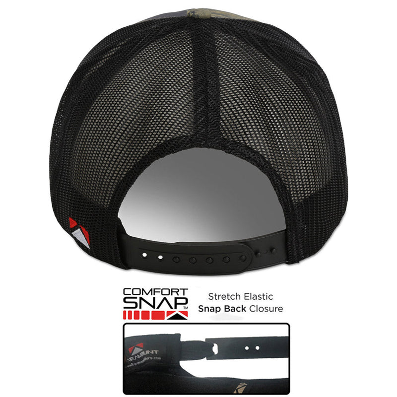 Load image into Gallery viewer, Sunset Trout Fly Fishing Mesh Back Hat Fish Mountain Silhouette
