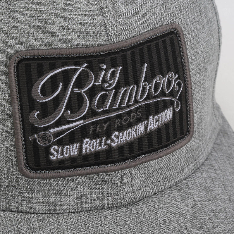 Load image into Gallery viewer, Big Bamboo Fly Rod Heathered 6-Panel Fly Fishing Patch Cap
