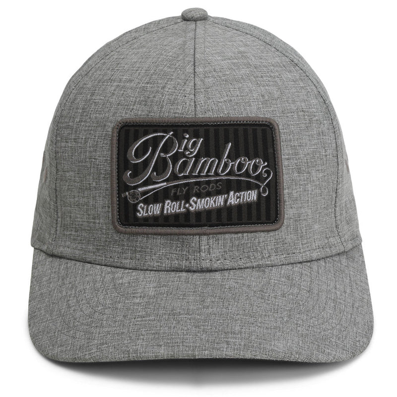Load image into Gallery viewer, Big Bamboo Fly Rod Heathered 6-Panel Fly Fishing Patch Cap
