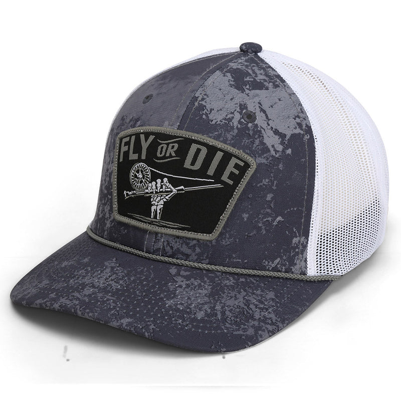 Load image into Gallery viewer, Fly or Die Hat Fly Fishing Mesh Back Rope Cap
