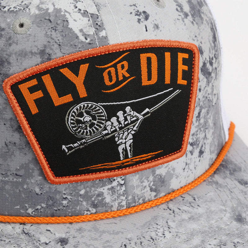 Load image into Gallery viewer, Fly or Die Hat Fly Fishing Mesh Back Rope Cap
