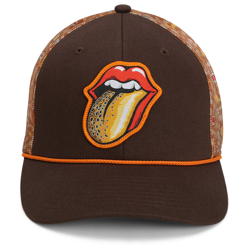 Load image into Gallery viewer, Trout Tongue Fly Fishing Hat Patch Mesh Back Rope Cap

