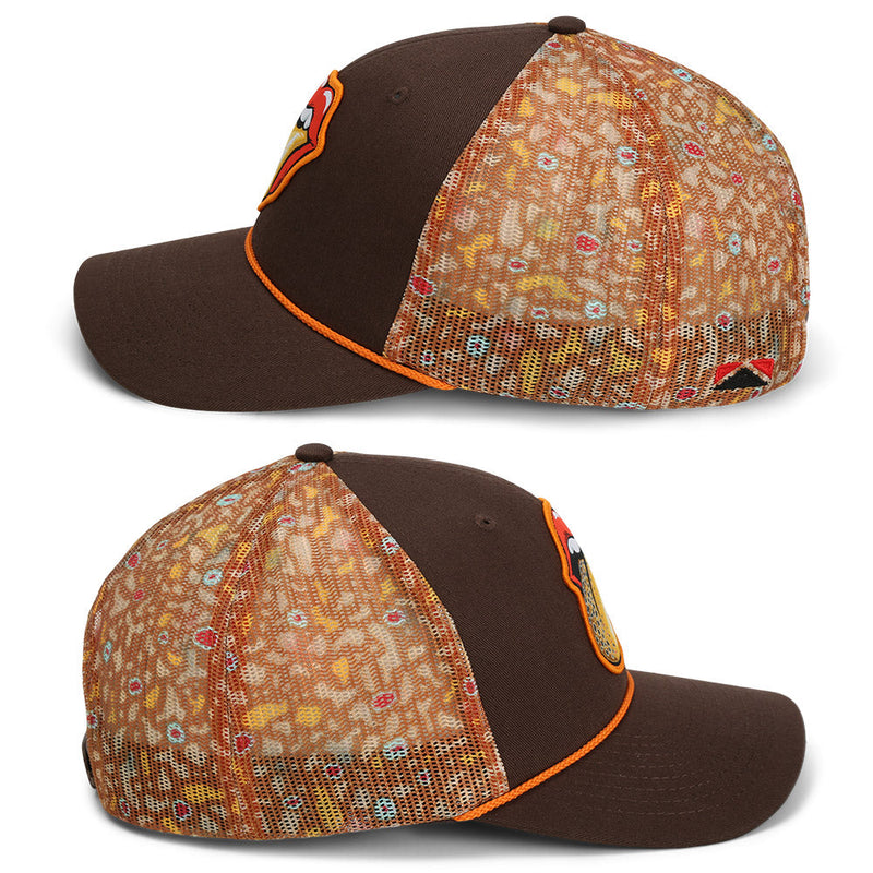 Load image into Gallery viewer, Trout Tongue Fly Fishing Hat Patch Mesh Back Rope Cap
