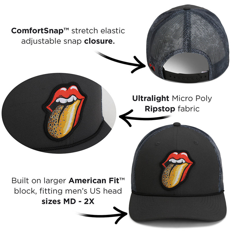 Load image into Gallery viewer, Trout Tongue Fly Fishing Hat Patch Mesh Back Rope Cap
