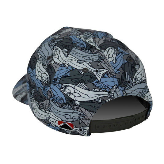 Redfish Stained Glass 5-Panel Trucker Rope Cap