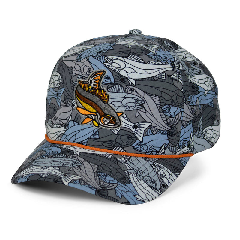 Load image into Gallery viewer, Redfish Stained Glass 5-Panel Trucker Rope Cap
