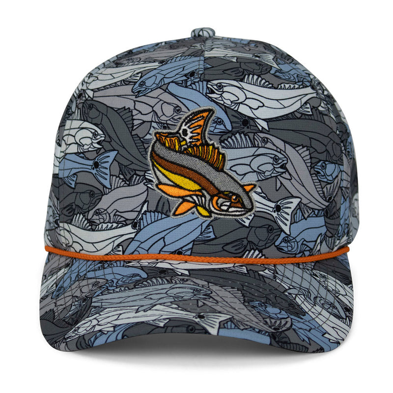 Load image into Gallery viewer, Redfish Stained Glass 5-Panel Trucker Rope Cap
