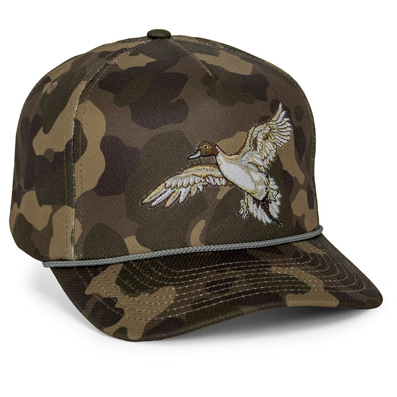Load image into Gallery viewer, Pintail Trucker Hat Old School Dark Camo 5-Panel
