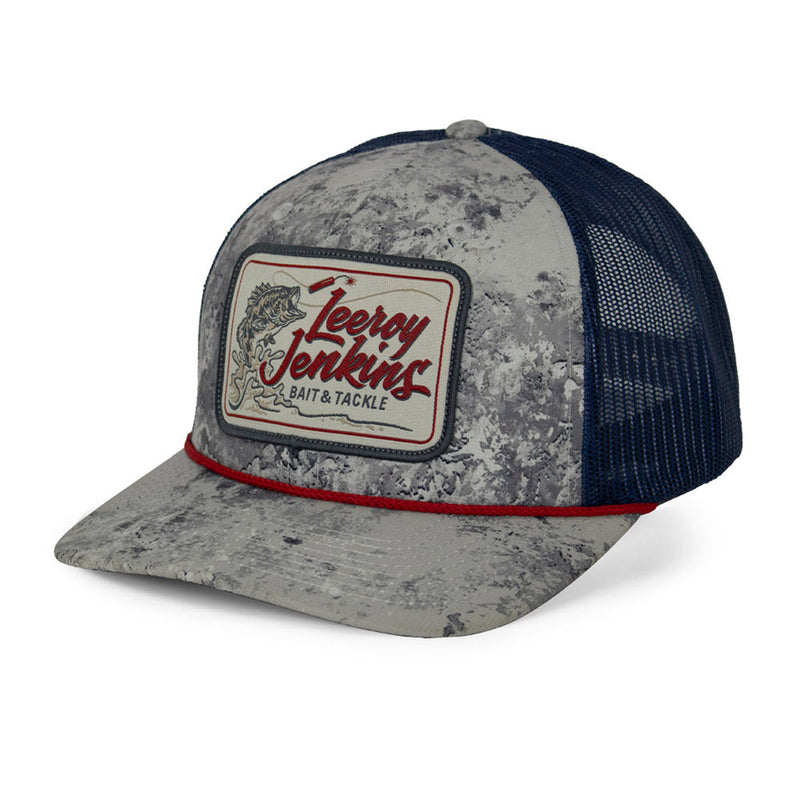 Load image into Gallery viewer, LeRoy Jenkins Bass Fishing Hat Meshback 6-Panel Rope Cap
