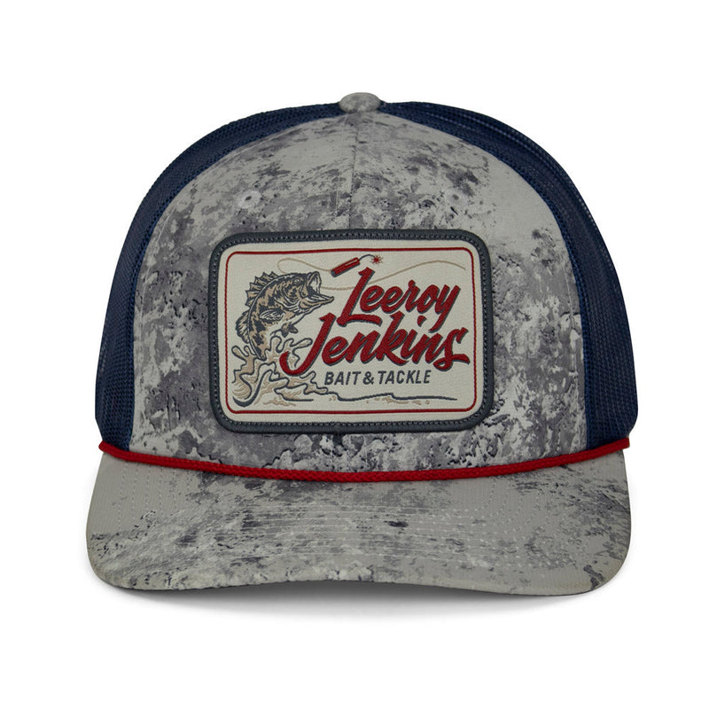 Load image into Gallery viewer, LeRoy Jenkins Bass Fishing Hat Meshback 6-Panel Rope Cap
