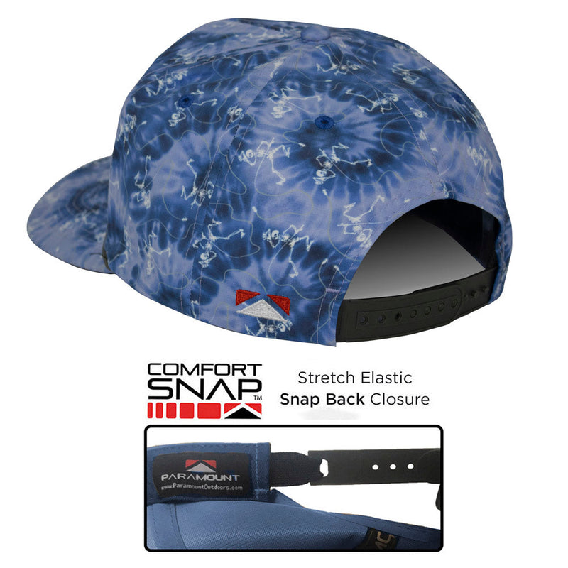 Load image into Gallery viewer, Dancing Skeletons Fly Fishing Trucker Tie Dye Rope Cap
