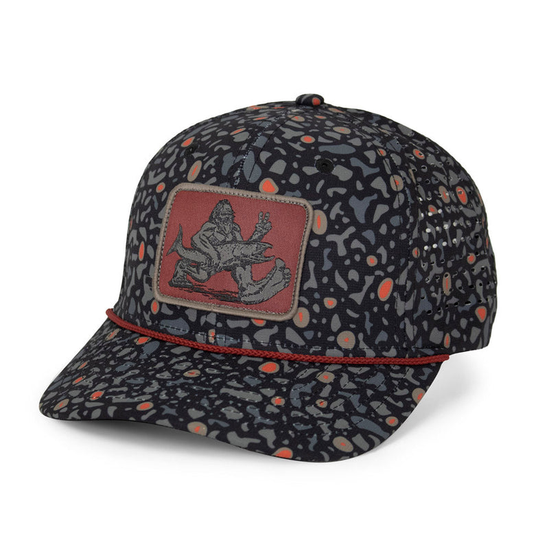 Load image into Gallery viewer, Big Foot Squatch Perforated Fishing 6-Panel Rope Cap
