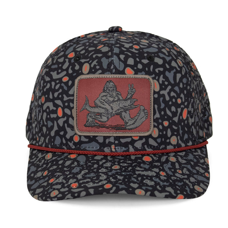 Load image into Gallery viewer, Big Foot Squatch Perforated Fishing 6-Panel Rope Cap
