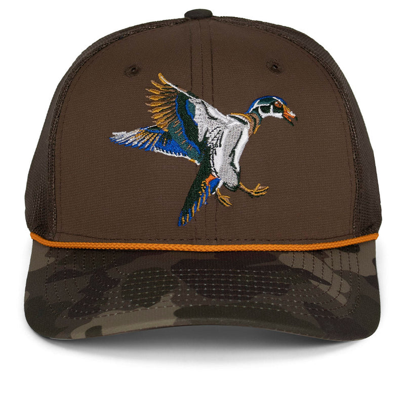 Load image into Gallery viewer, Wood Duck 6-Panel Structured Mesh Back Hat
