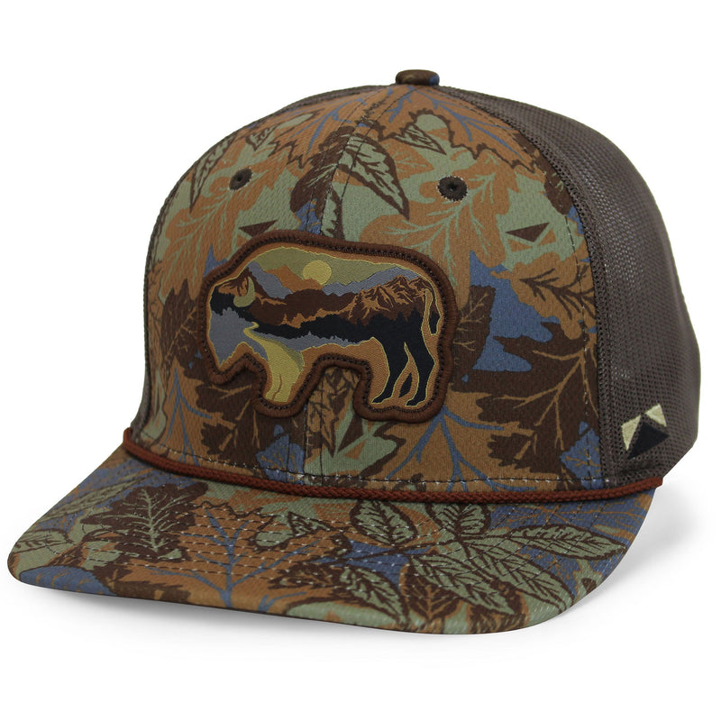 Load image into Gallery viewer, Sunset Bison Buffalo Meshback Rope Cap
