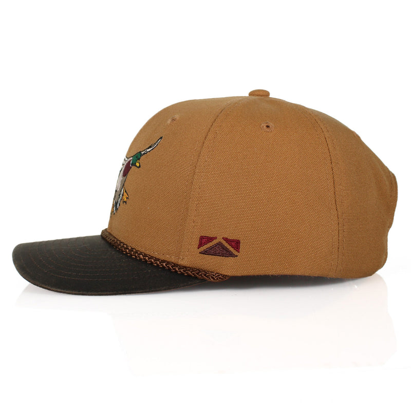 Load image into Gallery viewer, Canvas Mallard Drake Duck Hat with Wax Cloth Visor
