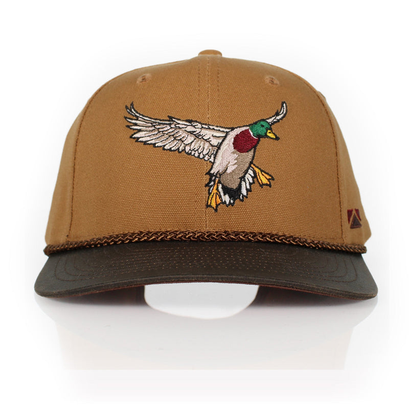 Load image into Gallery viewer, Canvas Mallard Drake Duck Hat with Wax Cloth Visor
