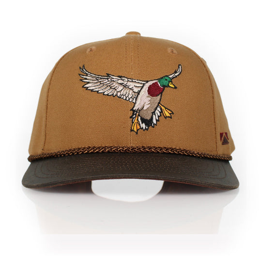 Canvas Mallard Drake Duck Hat with Wax Cloth Visor