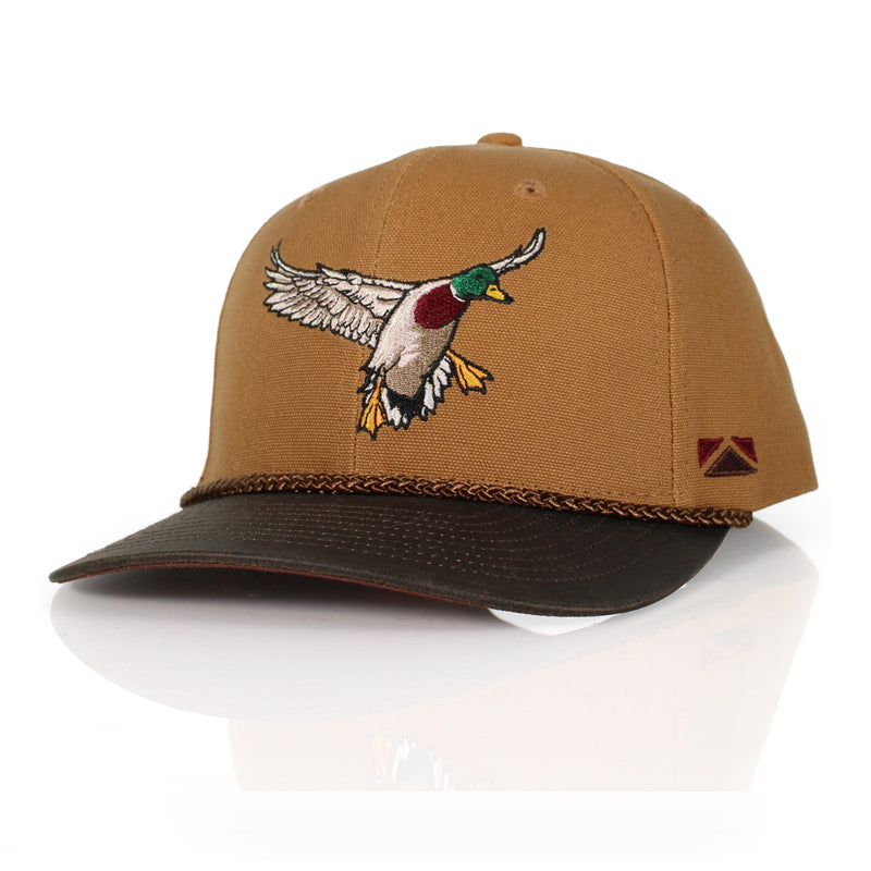 Load image into Gallery viewer, Canvas Mallard Drake Duck Hat with Wax Cloth Visor
