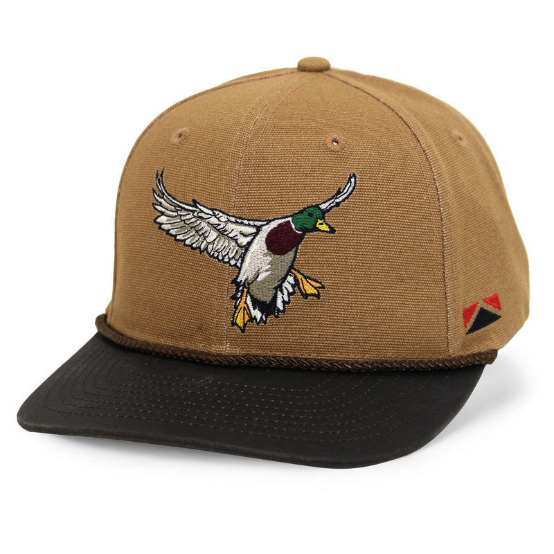 Load image into Gallery viewer, Canvas Mallard Drake Duck Hat with Wax Cloth Visor
