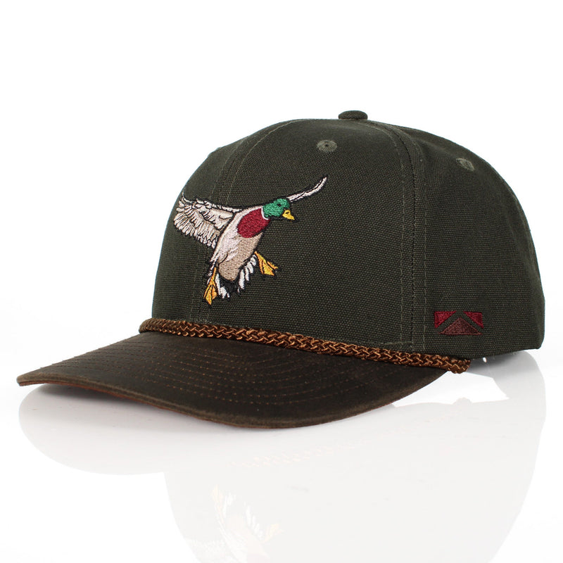 Load image into Gallery viewer, Canvas Mallard Drake Duck Hat with Wax Cloth Visor
