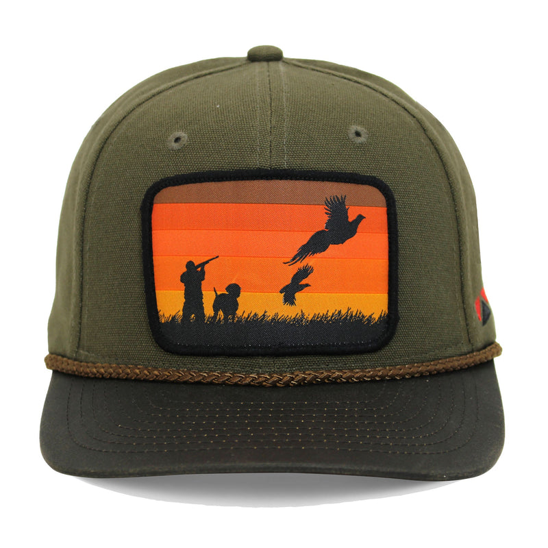 Load image into Gallery viewer, Canvas Upland Flush Patch Hat with Wax Cloth Visor
