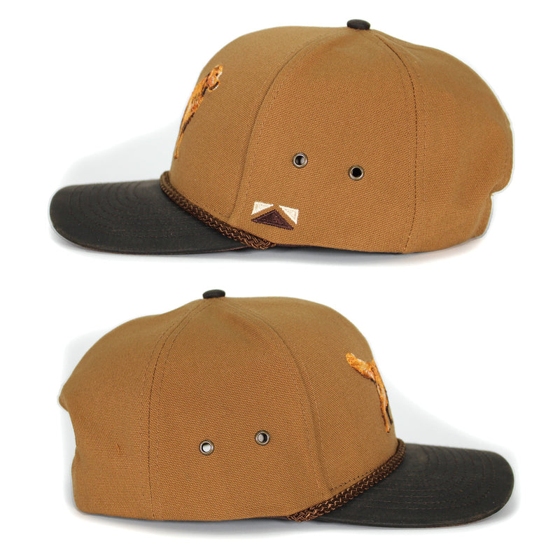 Load image into Gallery viewer, Canvas Golden Retriever Hat with Wax Cloth Visor
