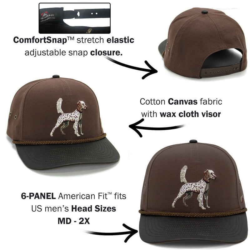 Load image into Gallery viewer, English Setter 6-Panel with Wax Cloth Visor

