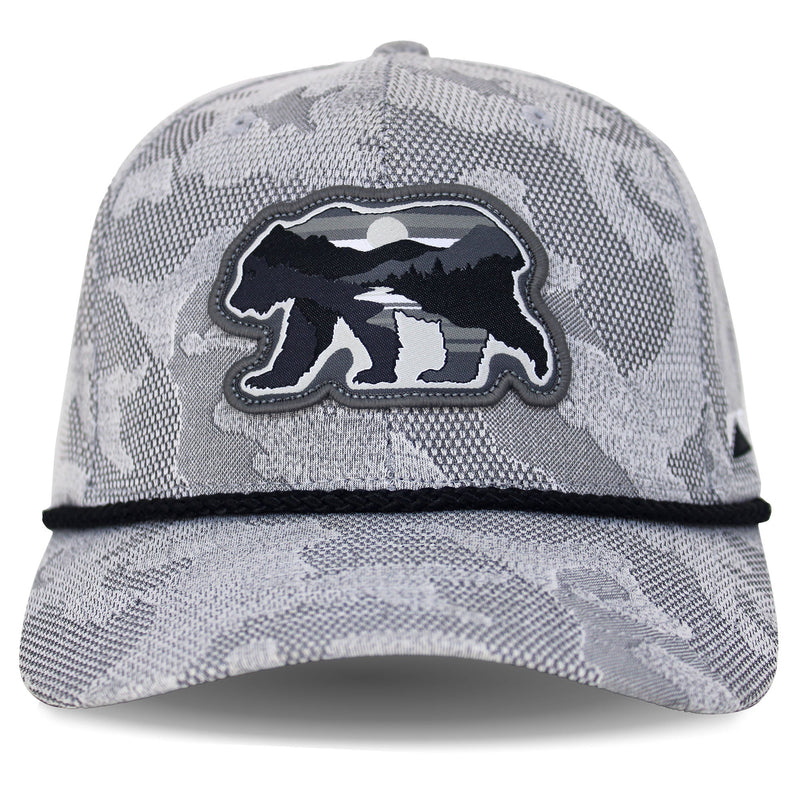Load image into Gallery viewer, Sunset Bear Cloud Texture 5-Panel Rope Cap
