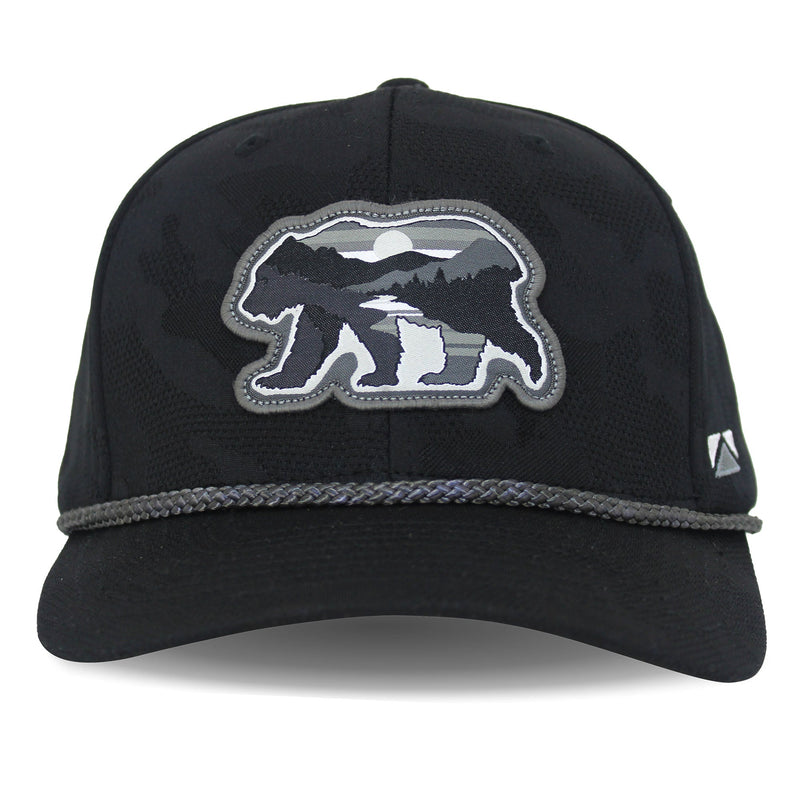 Load image into Gallery viewer, Sunset Bear Cloud Texture 5-Panel Rope Cap
