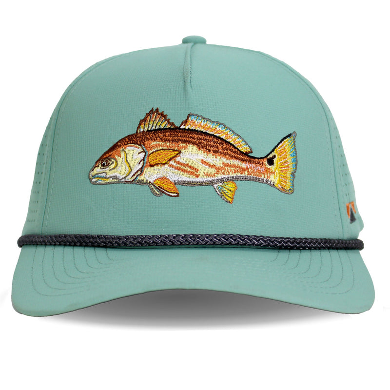 Load image into Gallery viewer, Redfish Perforated Performance Rope Cap
