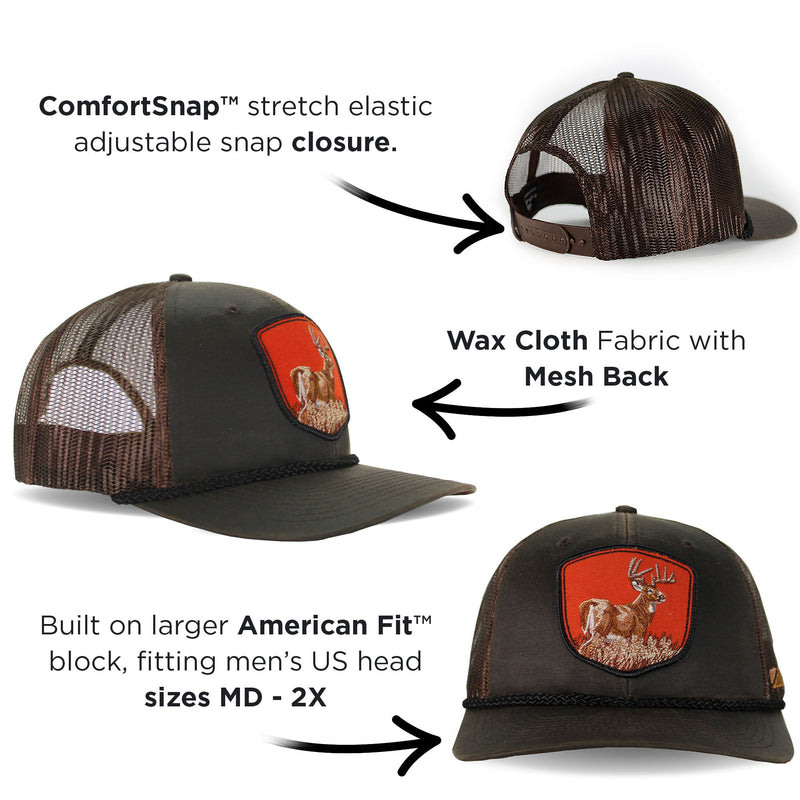 Load image into Gallery viewer, Wax Cloth Deer Patch Cap
