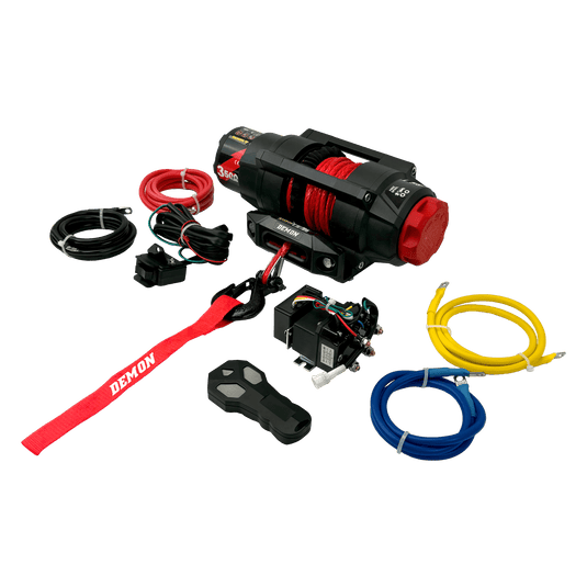 Demon Powersports Heavy Duty 3500Lb  Synthetic Rope Winch w/Wireless Remote