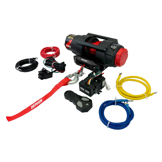 Demon Powersports Heavy Duty 4500Lb  Synthetic Rope Winch w/Wireless Remote