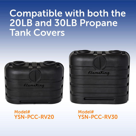 Flame King 2 pack Replacement Caps for Dual Propane Tank Cover - Black