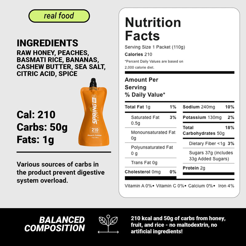 Load image into Gallery viewer, Peach Cobbler Gel XL 210 Kcal
