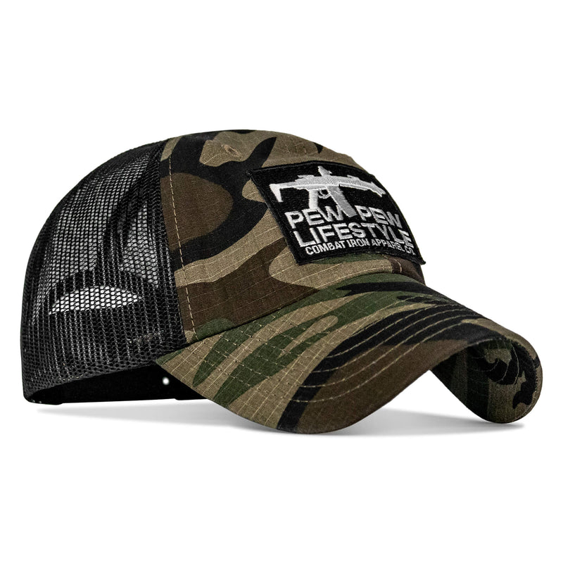 Load image into Gallery viewer, Ripstop Pew Pew Lifesyle Patch Low Profile Snapback Hat
