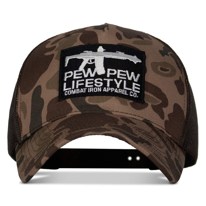 Load image into Gallery viewer, Pew Pew Lifestyle Patch Mid-Profile Snapback Hat
