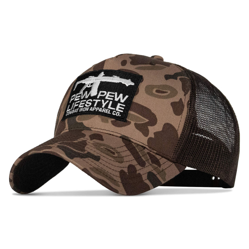 Load image into Gallery viewer, Pew Pew Lifestyle Patch Mid-Profile Snapback Hat
