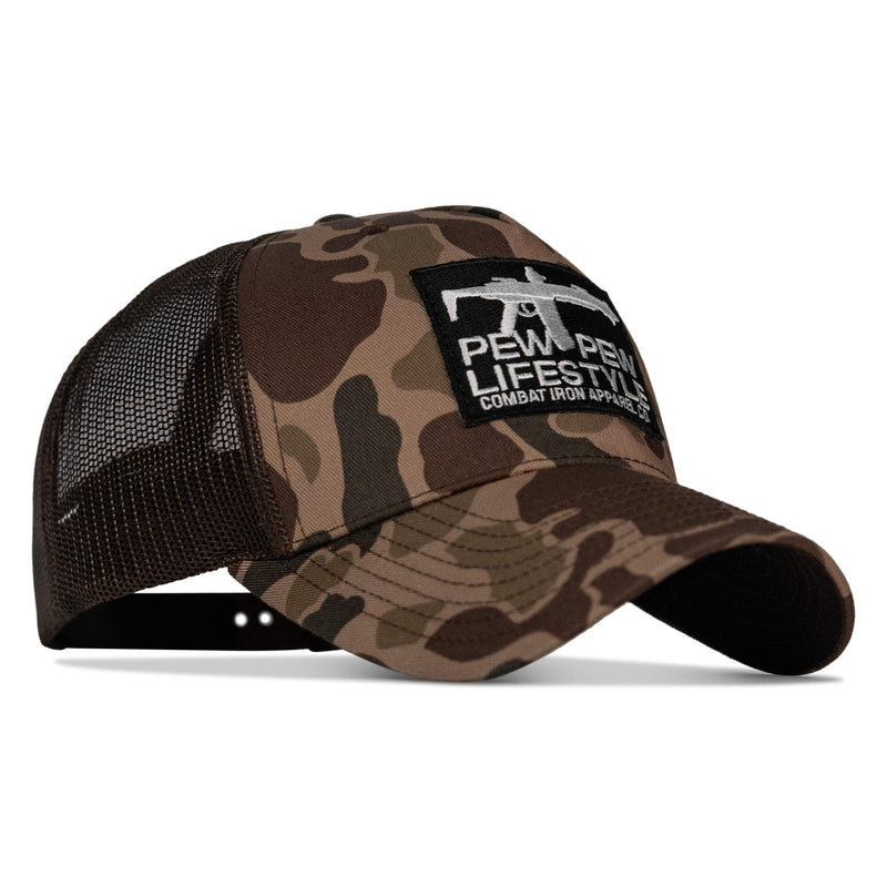 Load image into Gallery viewer, Pew Pew Lifestyle Patch Mid-Profile Snapback Hat
